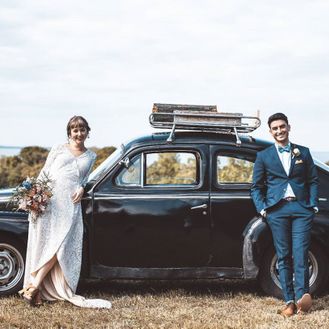 Bröllopsfotografering med bil